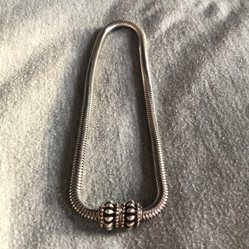 Sliver Necklace With Kane MM Snap Clasp